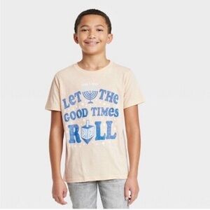 Hanukkah tee let the good times roll medium NEW